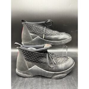 Nike Air Jordan 15 XV Retro Stealth 2017 Black Mens Size 8.5 Sneakers 881429-001